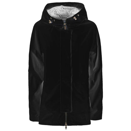 Black Polyester Rain Coat