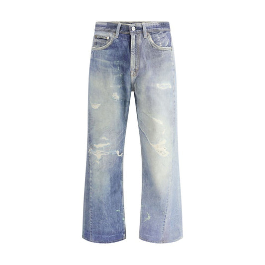 Blue Cotton Relaxed Fit Jeans