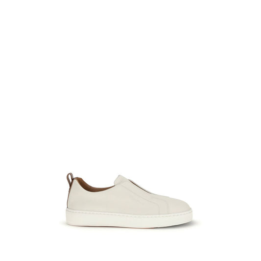White Calf Leather Bos Taurus Low Top Sneakers