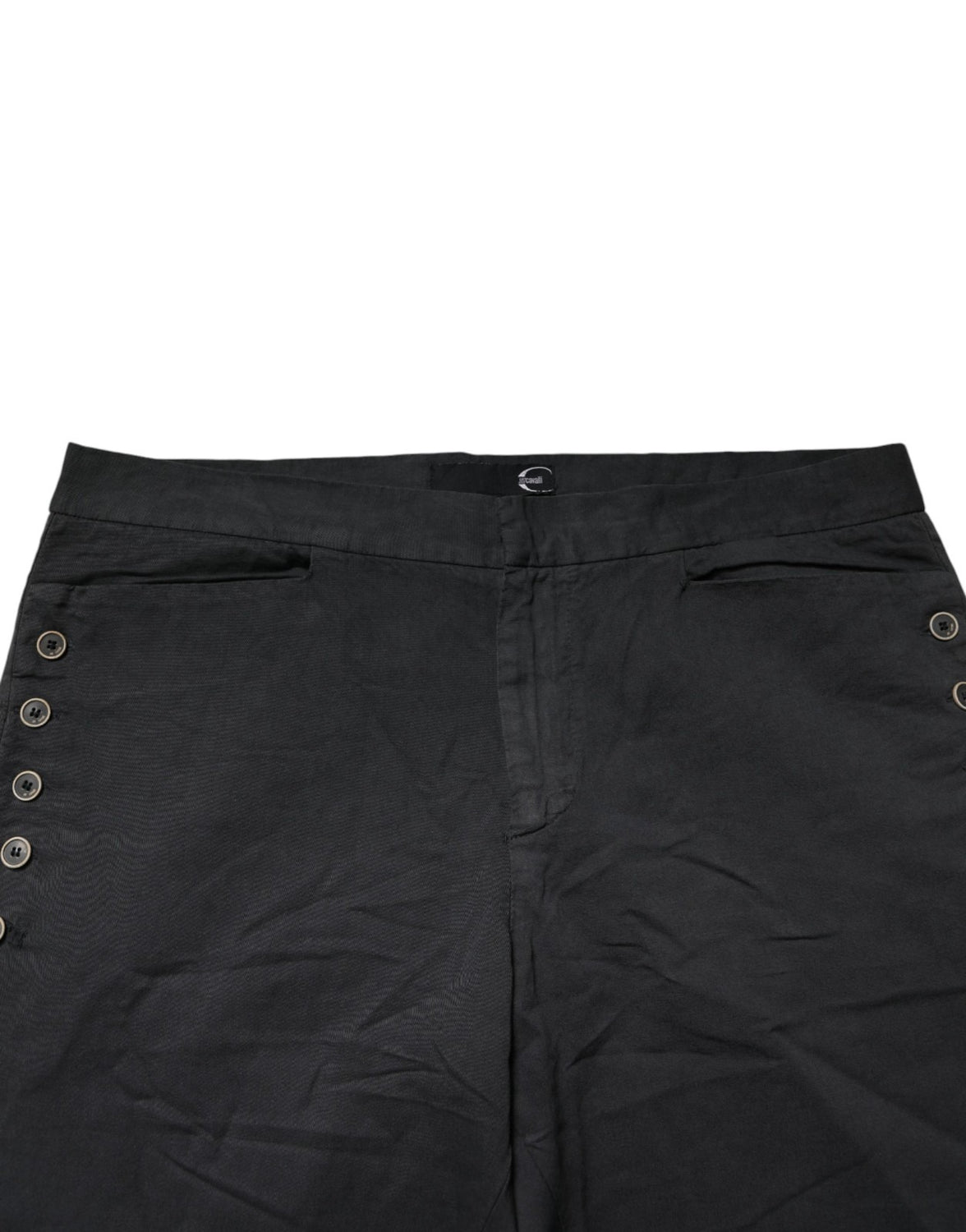 Black Straight Fit Mid Waist Denim Trouser Jeans