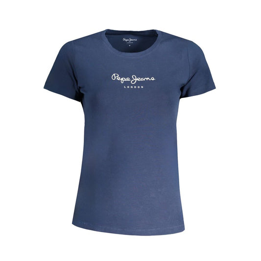 Blue Cotton Women's T-Shirt