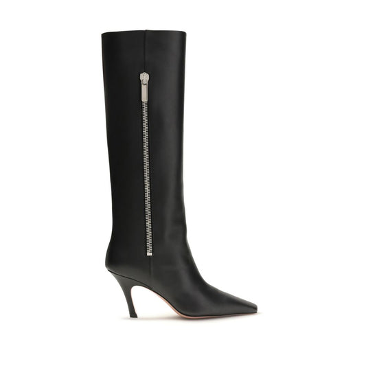 Black Calf Leather Bos Taurus High Heel Boots