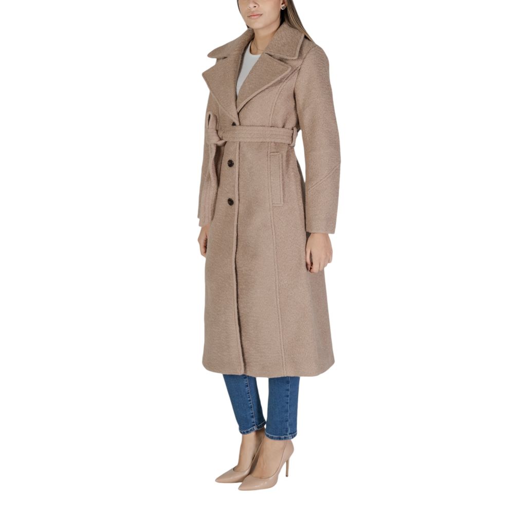 Beige Polyester Coat