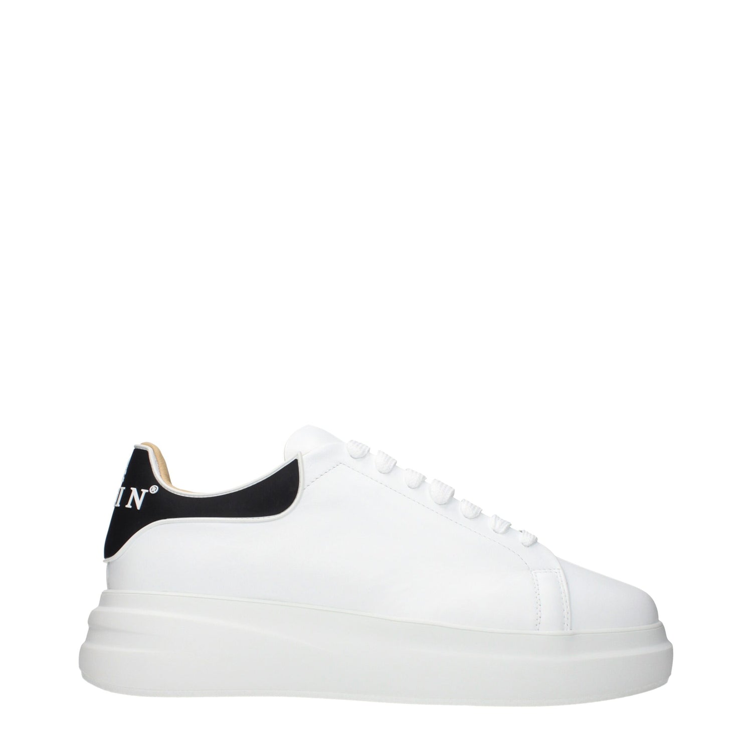 White Leather Low Top Sneakers