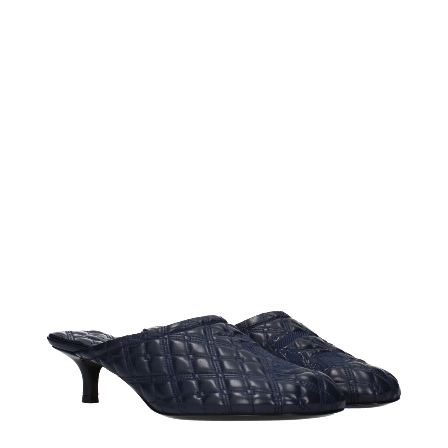 Blue Leather Slippers