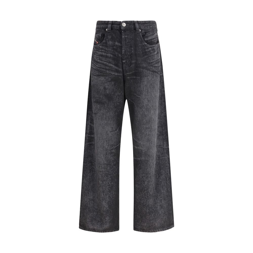 Black Cotton Relaxed Fit Jeans