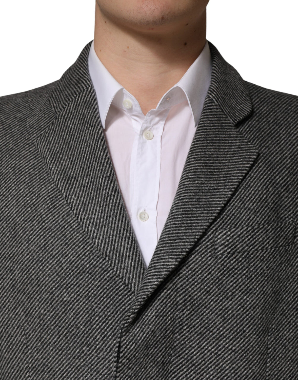 Gray Single Breasted Men Trench Coat Jacket