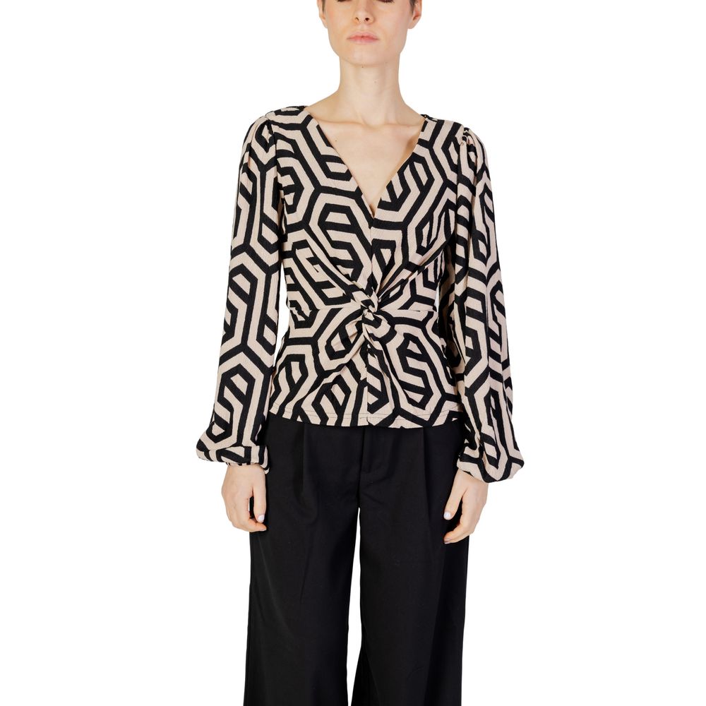 Beige Polyester Blouse