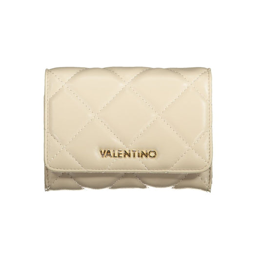 Beige Polyurethane Women Wallet