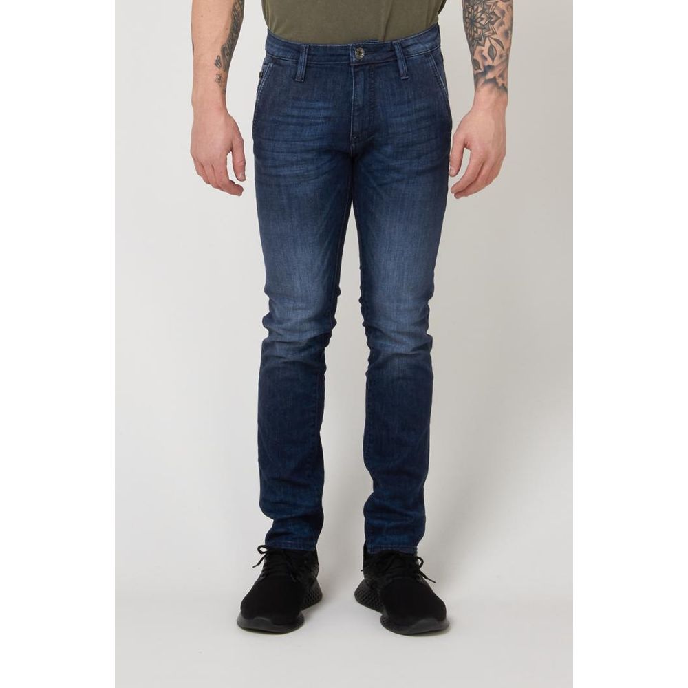 Blue Cotton Slim Fit Jeans