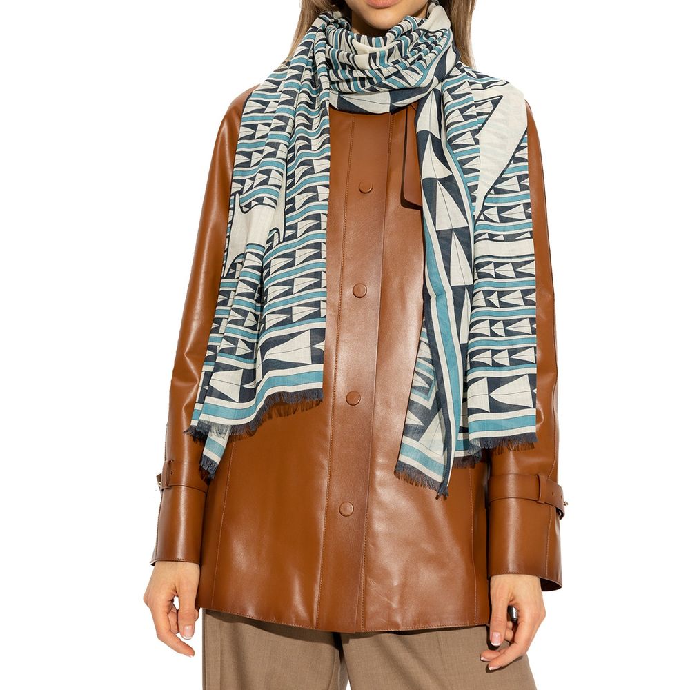 Blue Wool Scarf