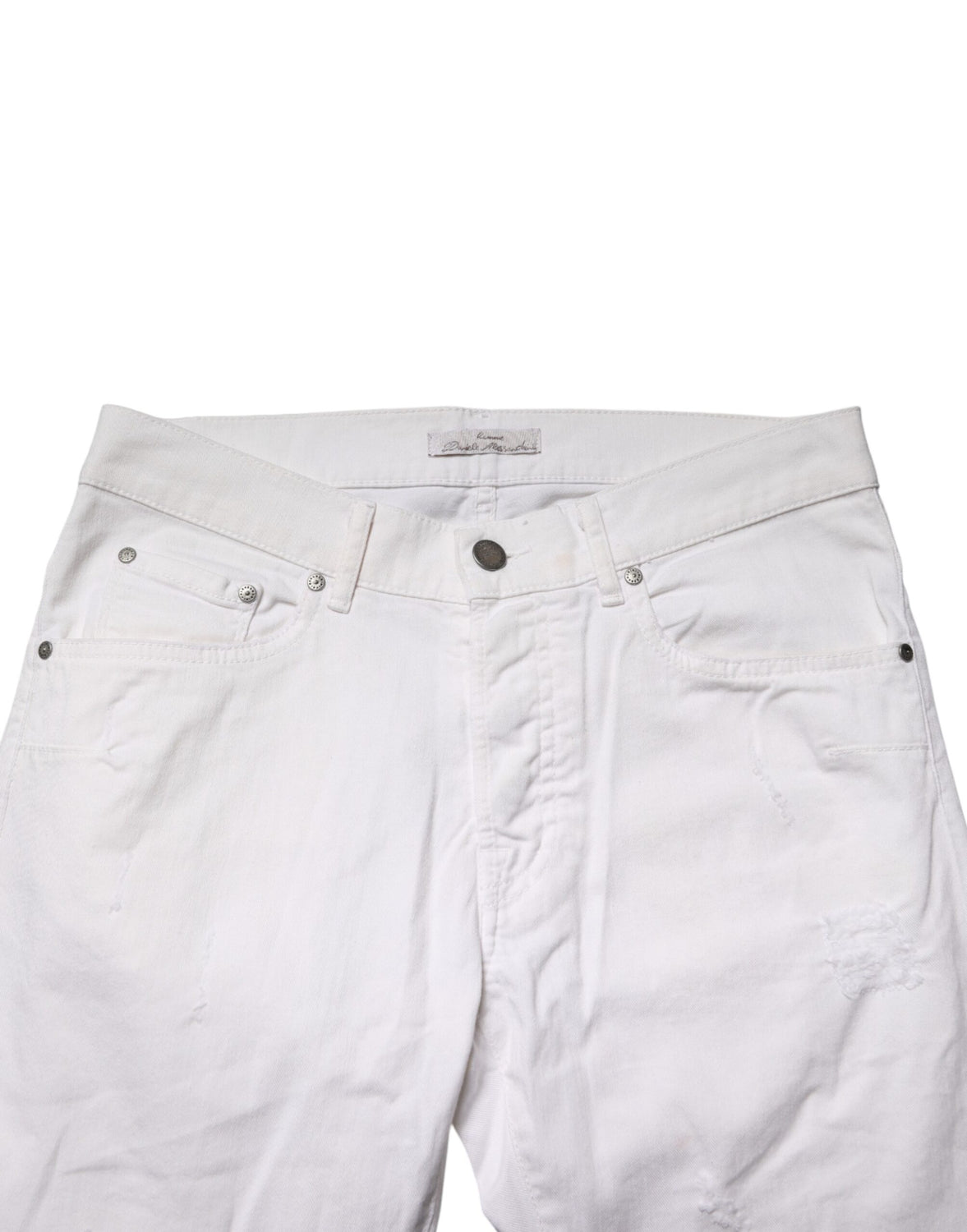 White Cotton Stretch Skinny Denim Jeans