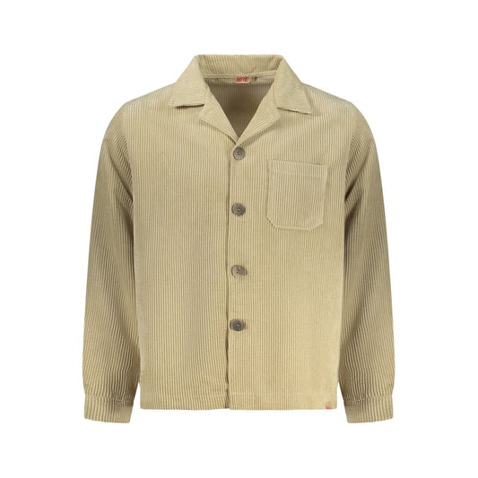 Beige Polyester Men's Shirt