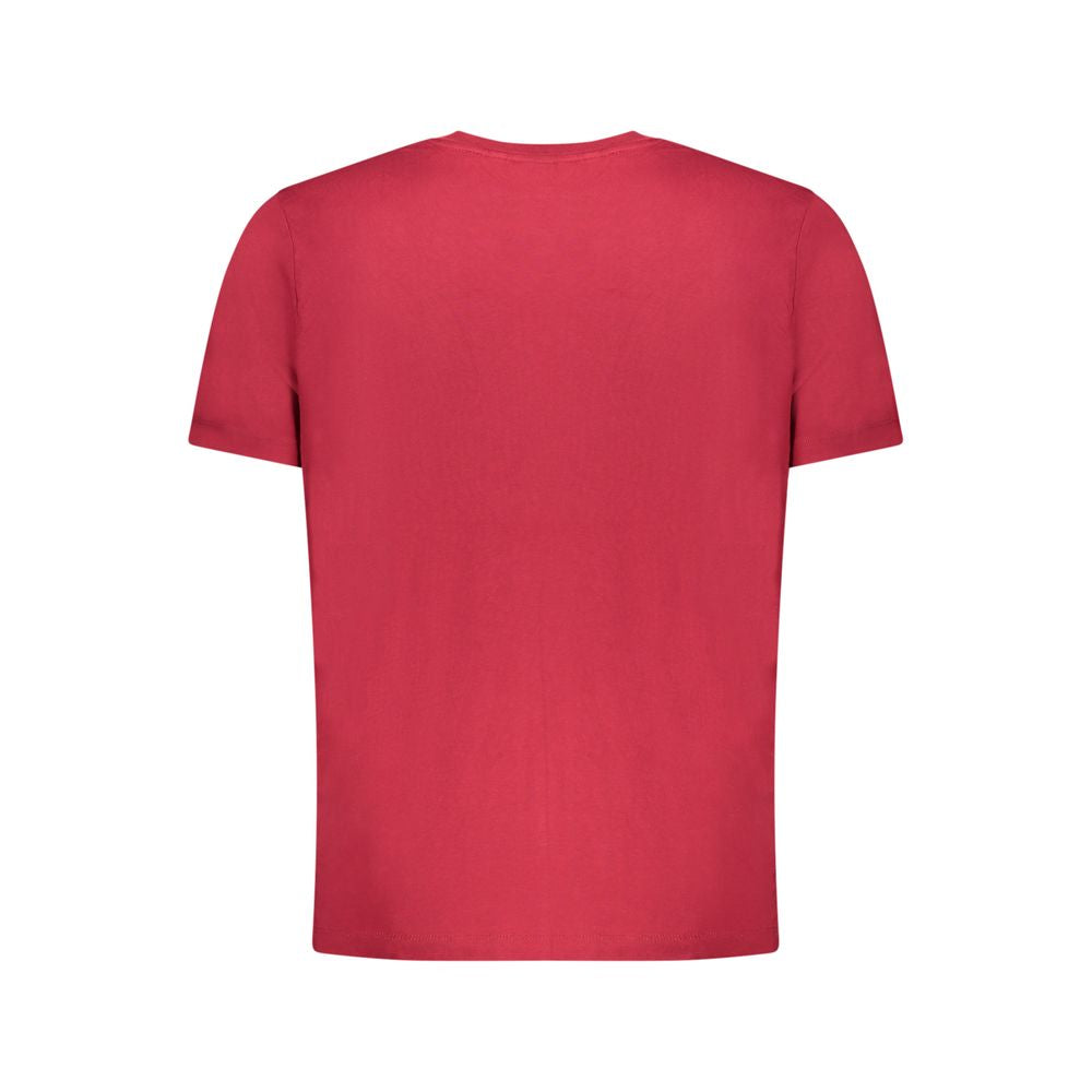 Red Cotton Men T-Shirt