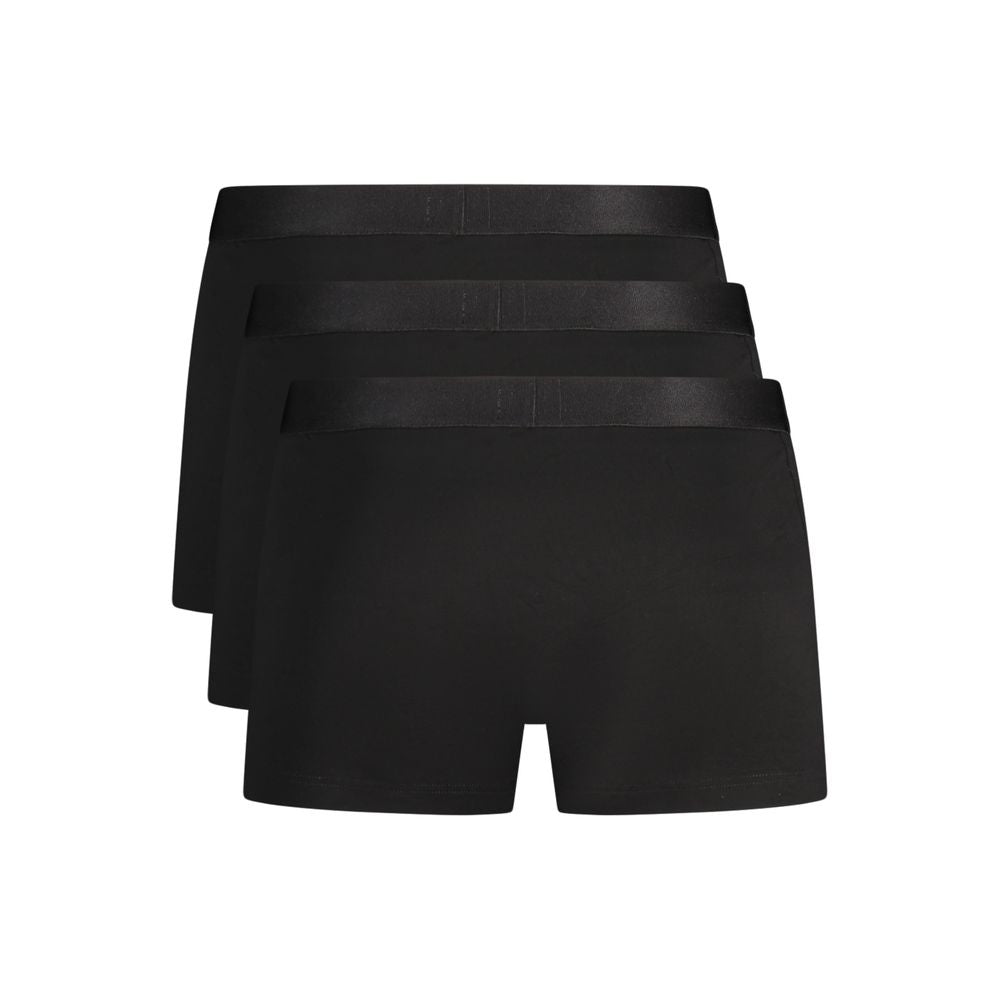 Black Cotton Men's Boxer Shorts