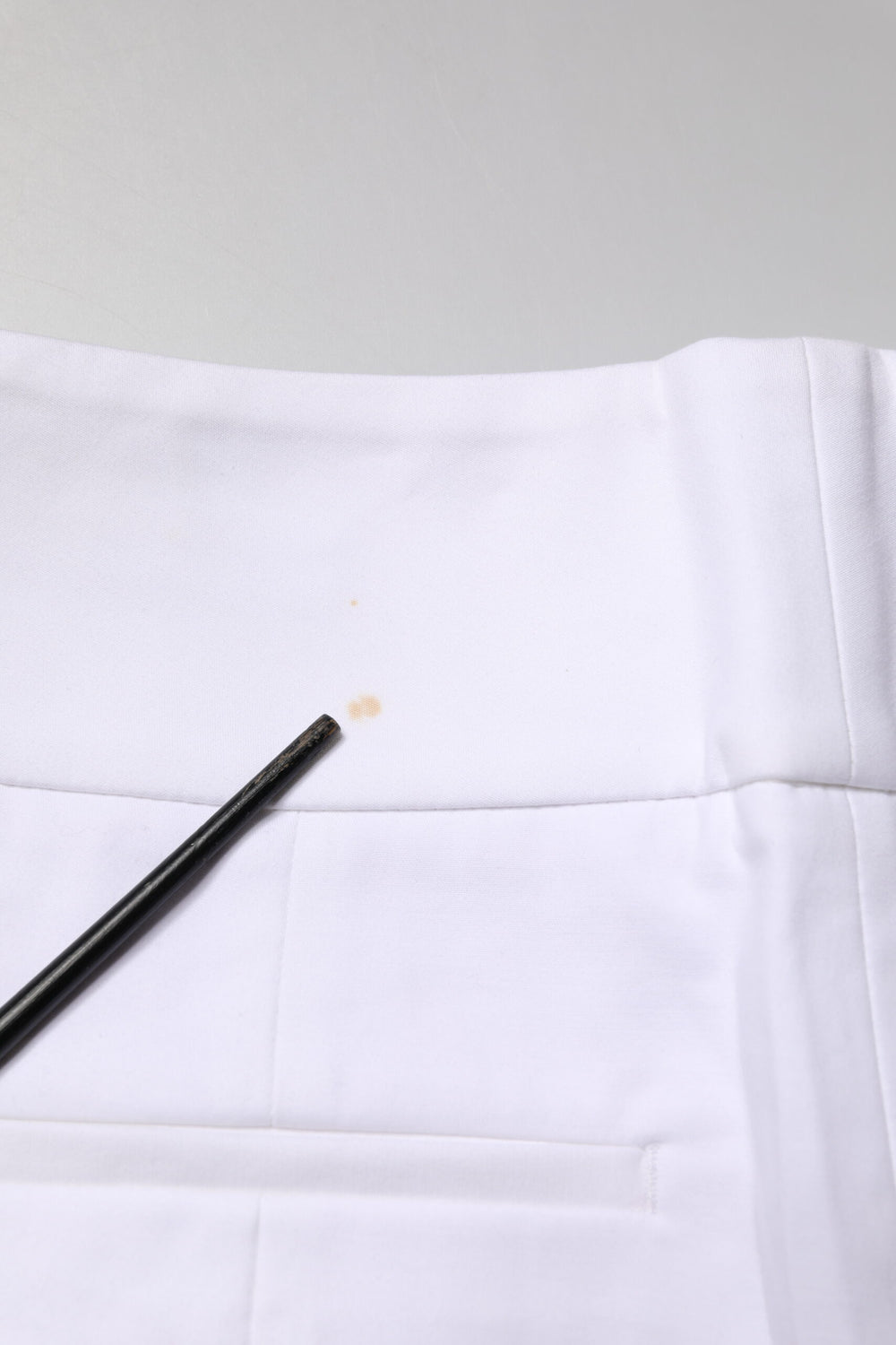 White High Waist Tapered Fit Chino Trouser Pants