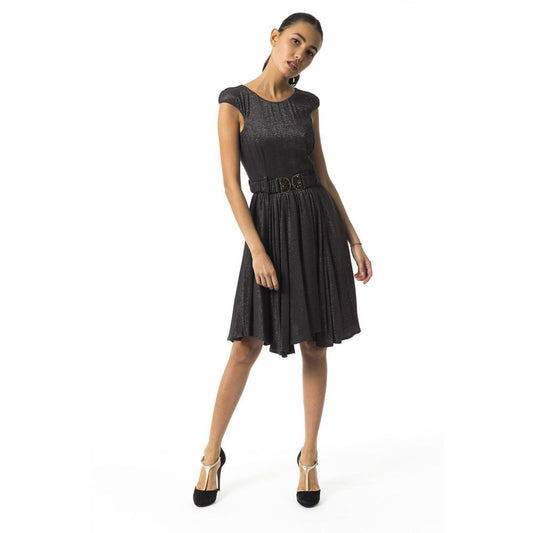 Gray Viscose Casual Dress