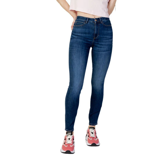 Blue Cotton Skinny Jeans