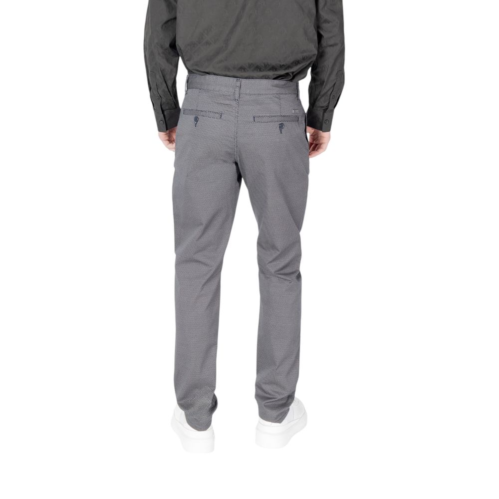 Blue Cotton Skinny Pants