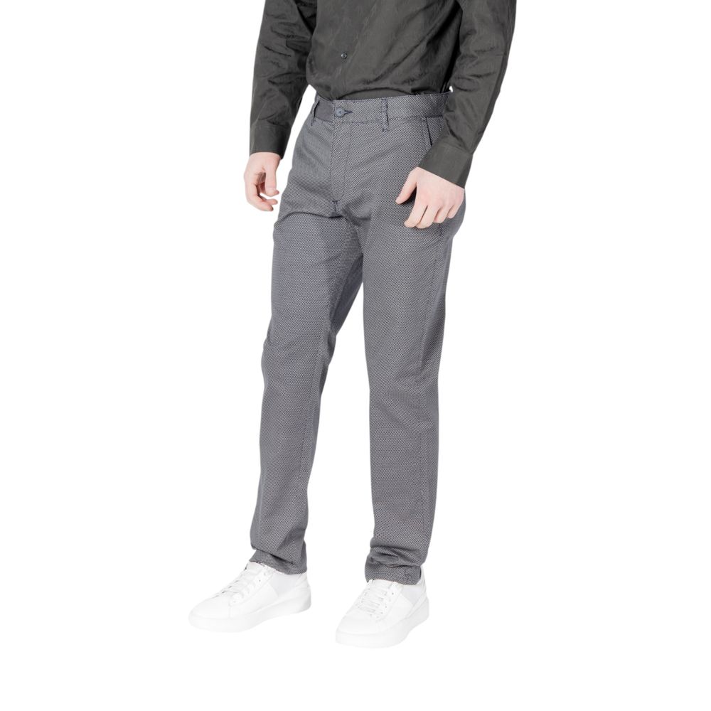 Blue Cotton Skinny Pants
