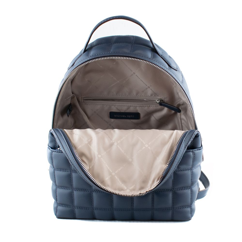 Blue Artificial Leather Backpack