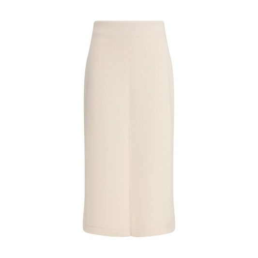 Beige Modal Midi Skirt