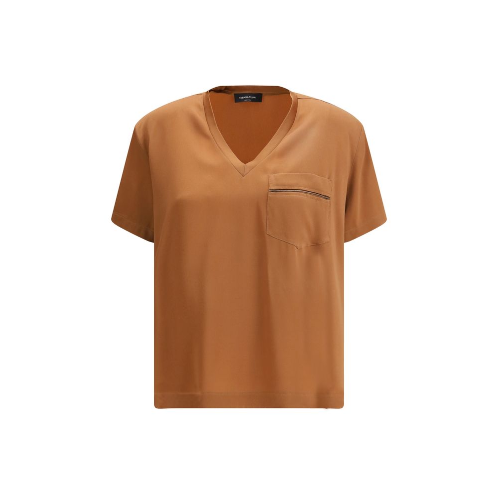 Orange Viscose T-Shirt
