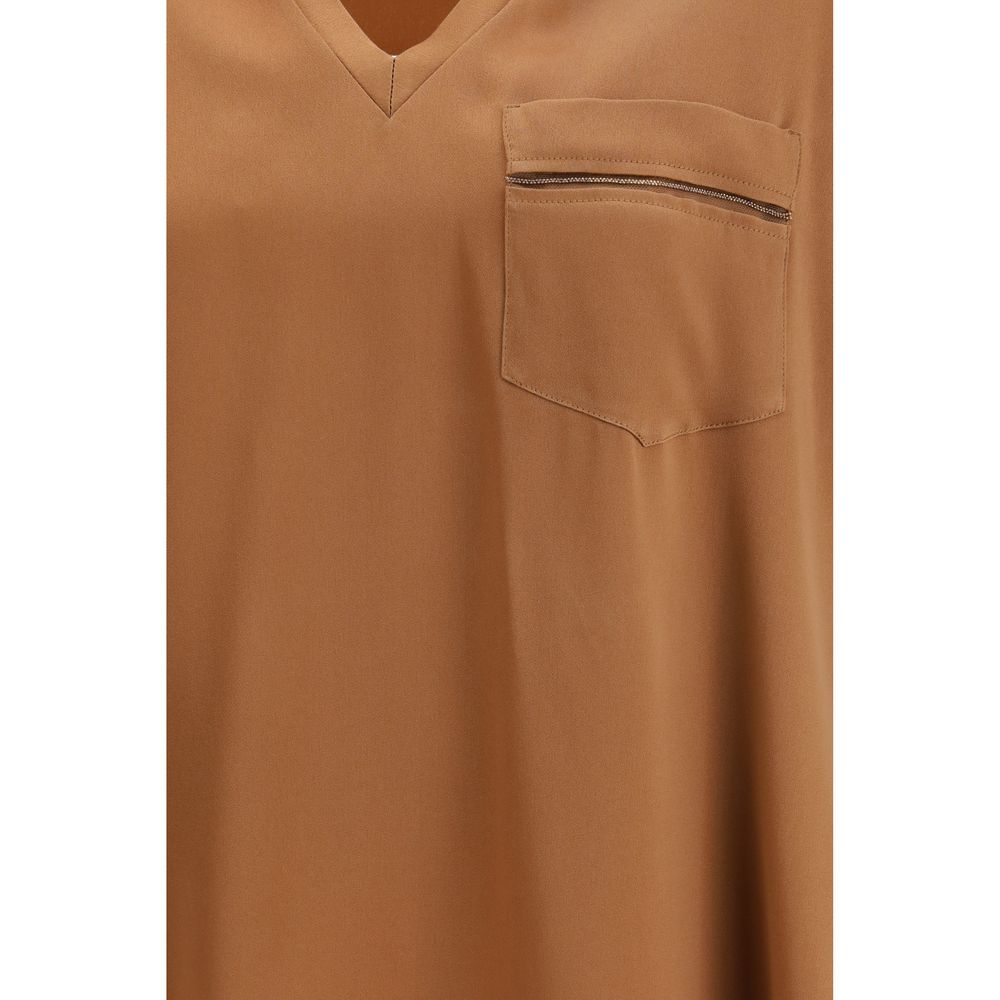 Orange Viscose T-Shirt