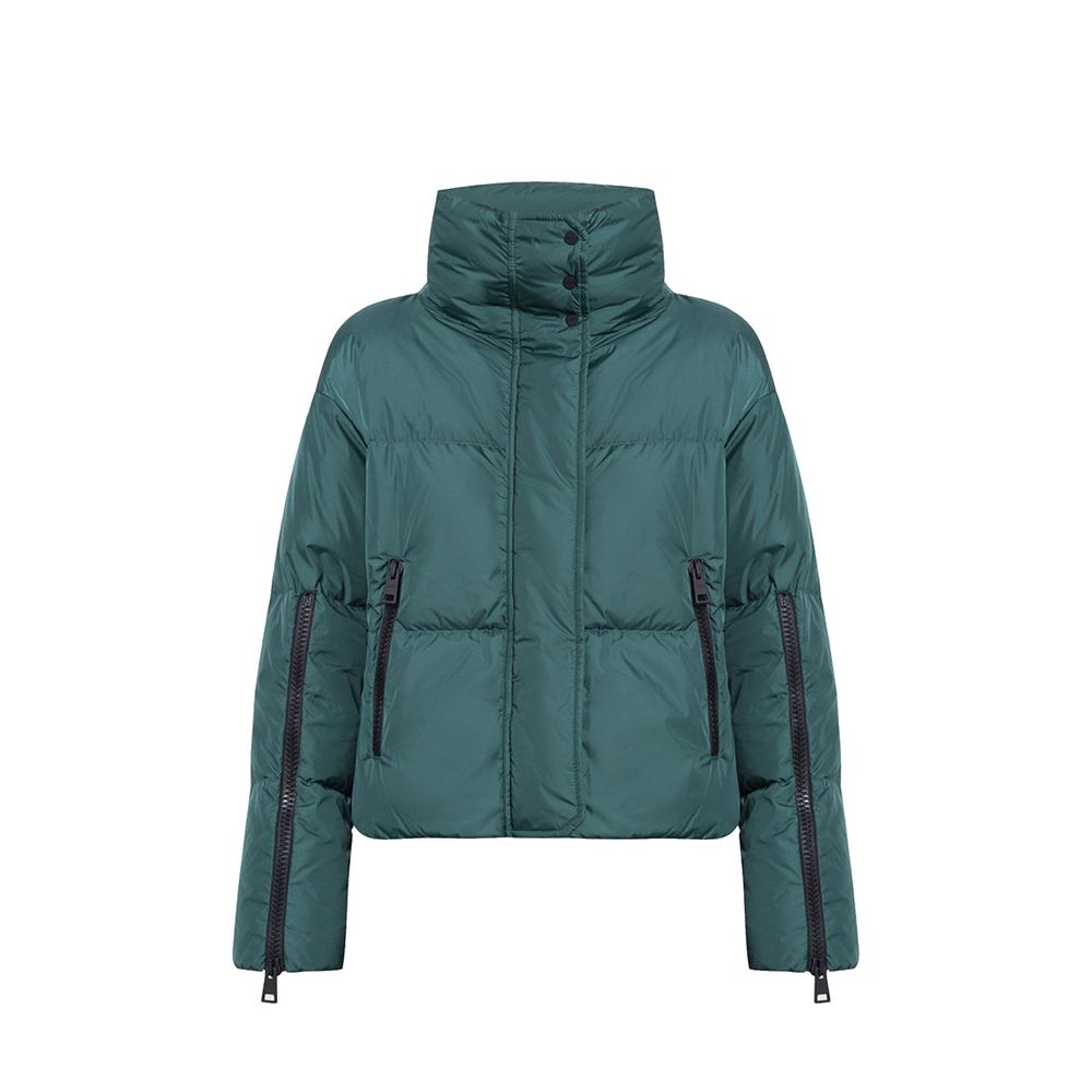 Bicolor Polyamide Full-Length Jacket