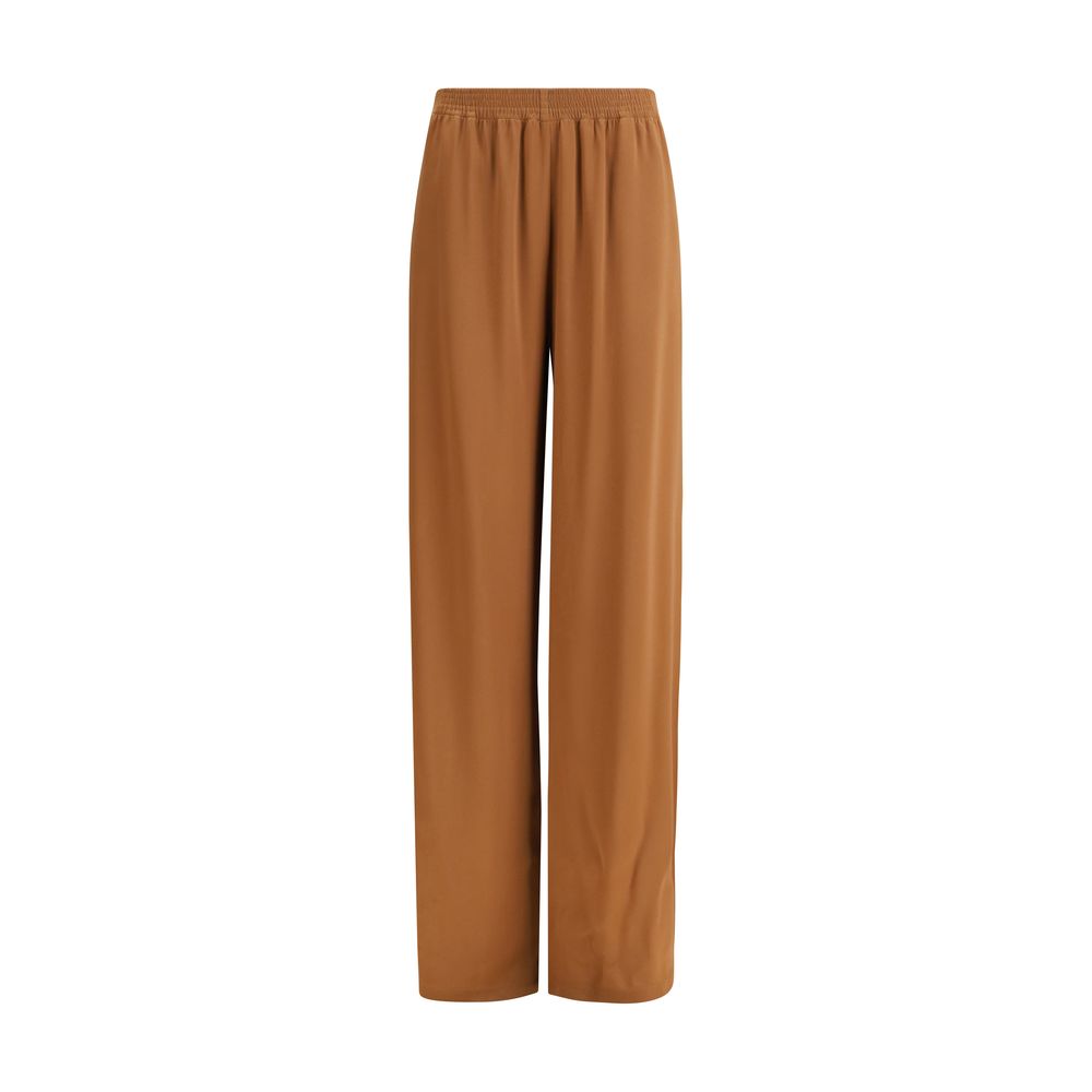 Brown Viscose Casual Pants