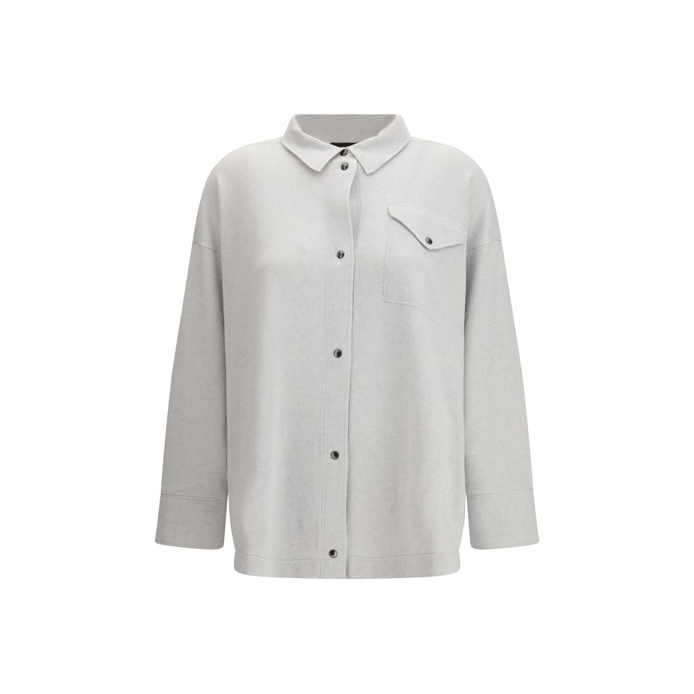 Gray Wool Dress Shirt