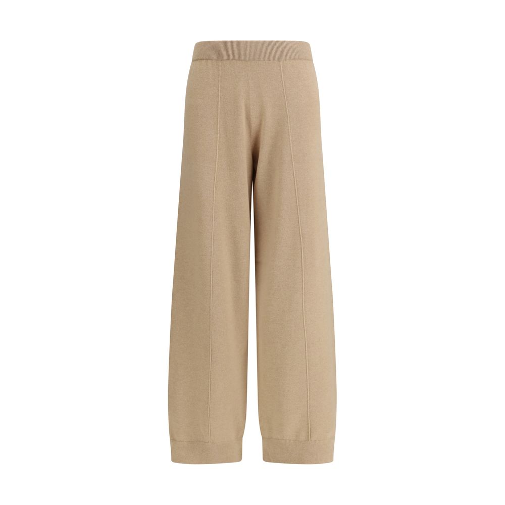 Beige Wool Oves Aries Casual Pants