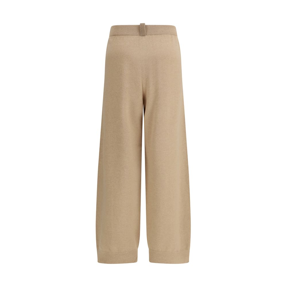 Beige Wool Oves Aries Casual Pants