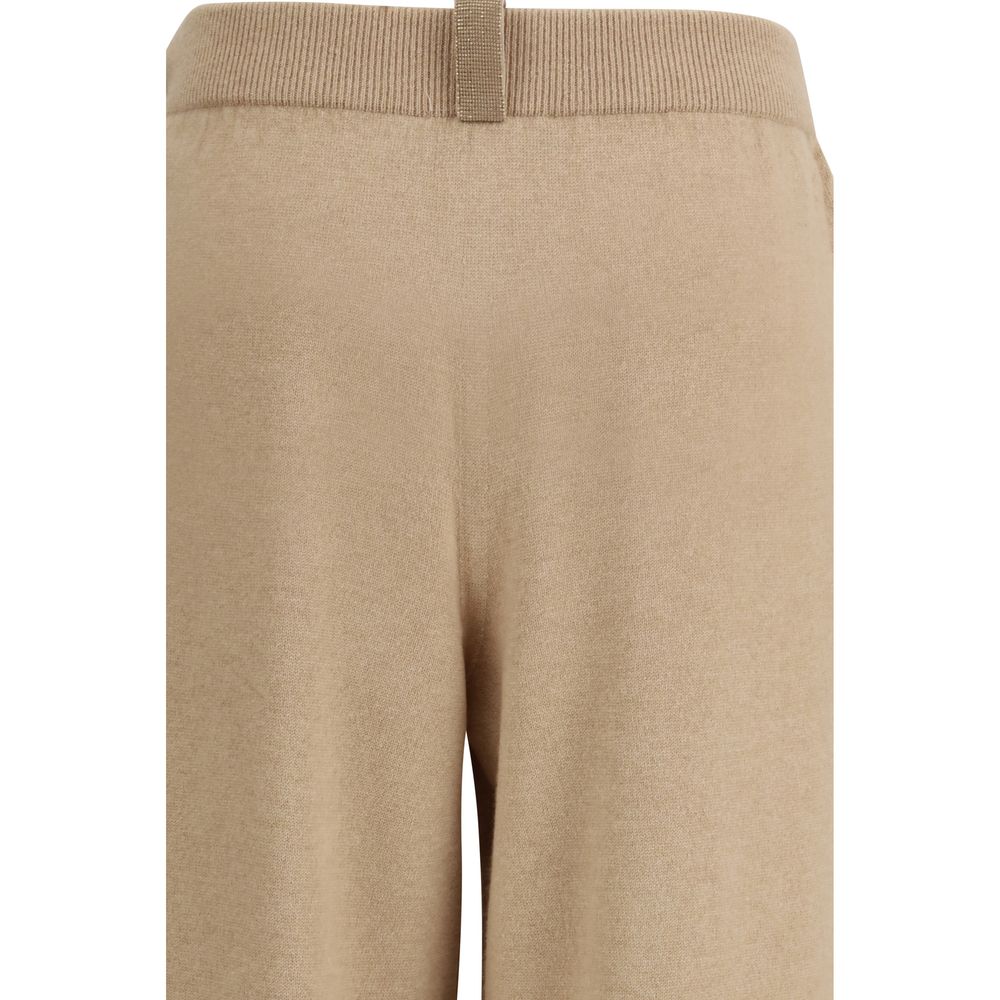 Beige Wool Oves Aries Casual Pants
