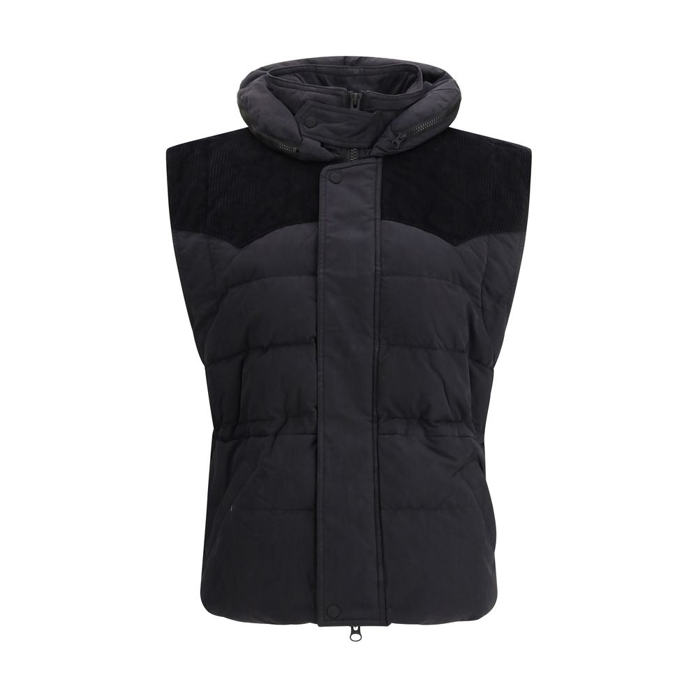 Black Polyamide Sleeveless Jacket