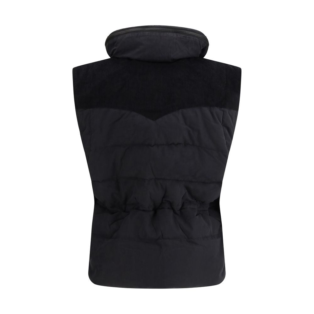 Black Polyamide Sleeveless Jacket