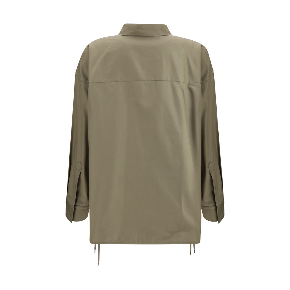 Beige Cotton Dress Shirt