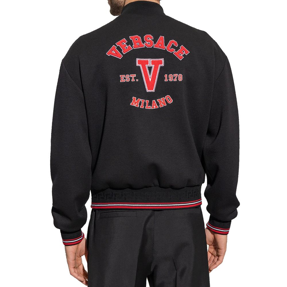 Black Virgin Wool Bomber
