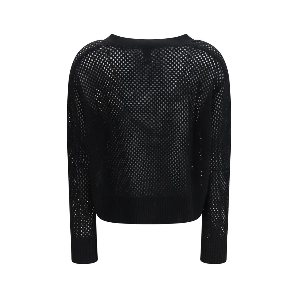 Black Wool Cardigan