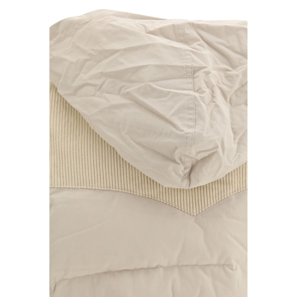 Beige Polyamide Sleeveless Jacket