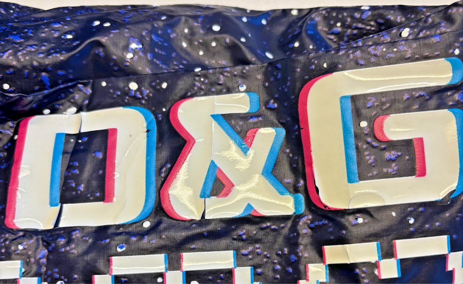 Dark Blue DG Game Print Cotton Jogger Pants