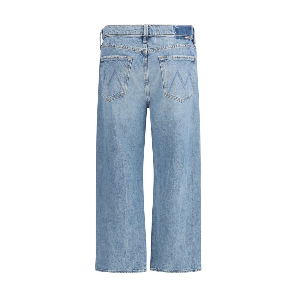 Blue Cotton Straight-Leg Jeans