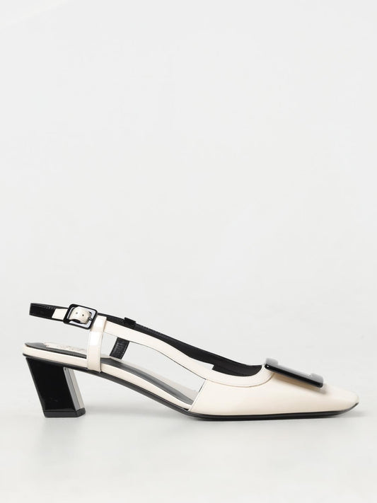Black Leather High Heel Pumps