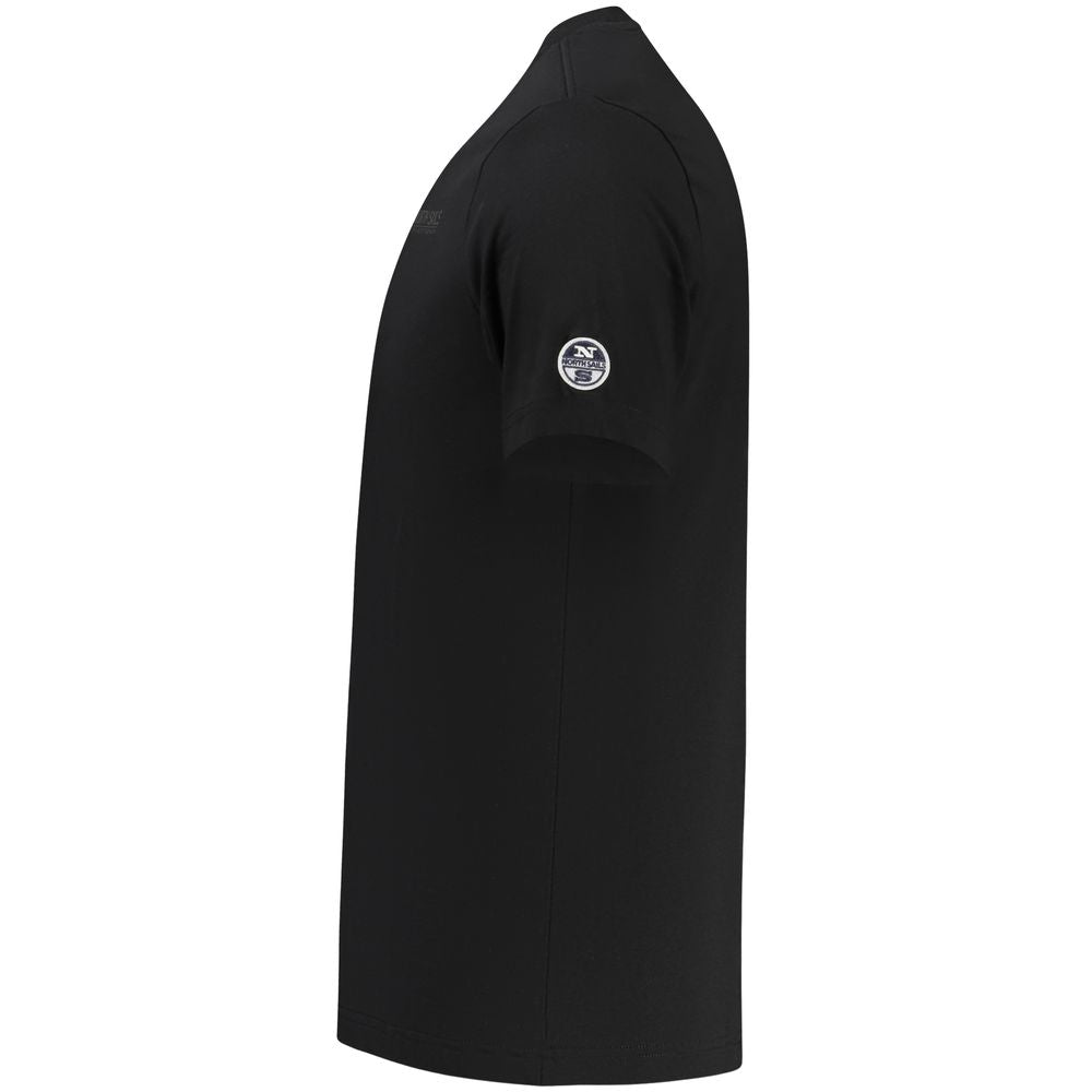 Black Cotton Men T-Shirt