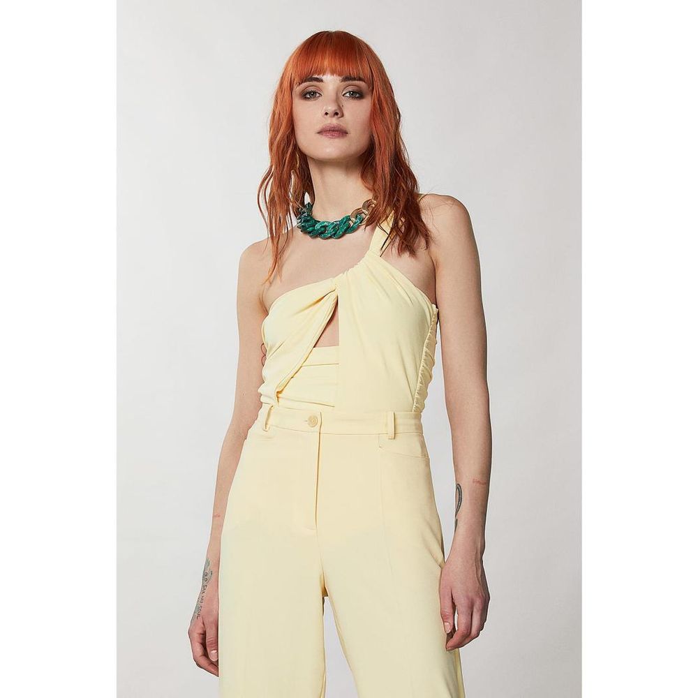 Yellow Acetate Tank Tops