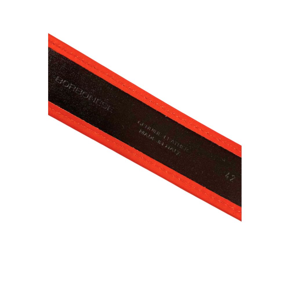 Orange Leather Women Belt
