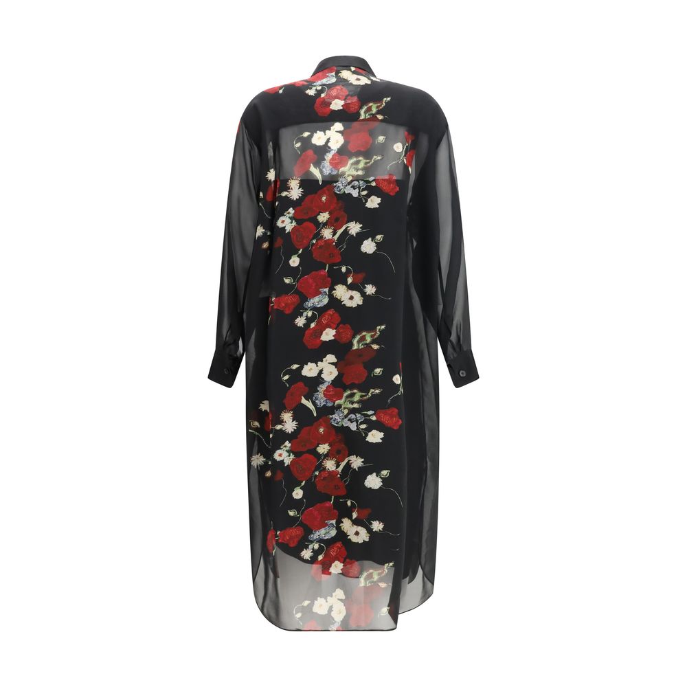 Black Silk Casual Dress