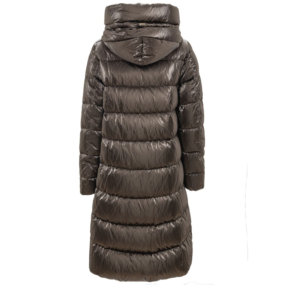 Gray Viscose Parka