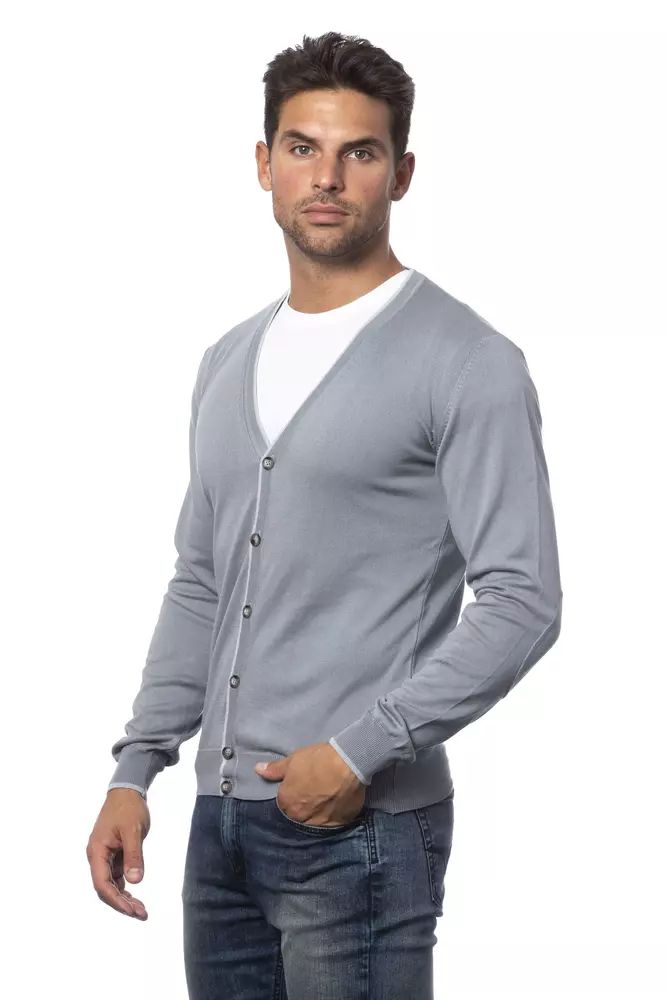 Gray Cotton Cardigan