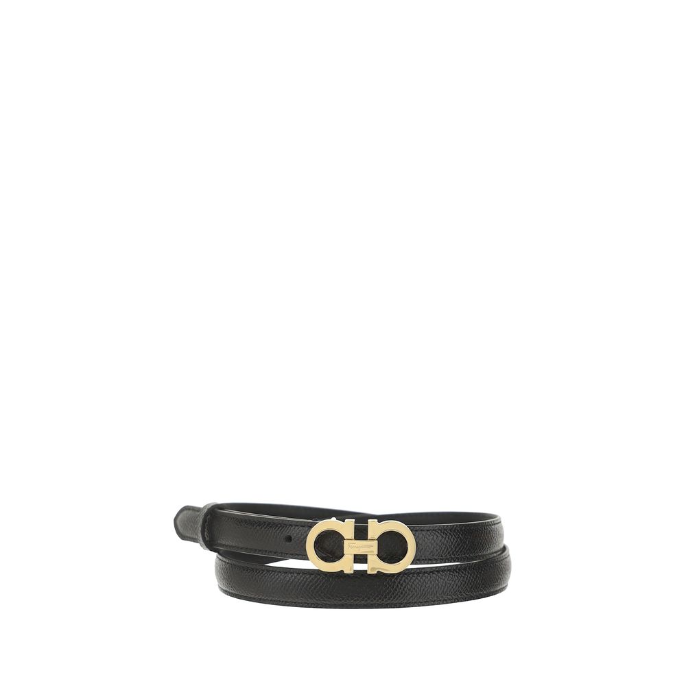 Black Calf Leather Bos Taurus Thin Belt